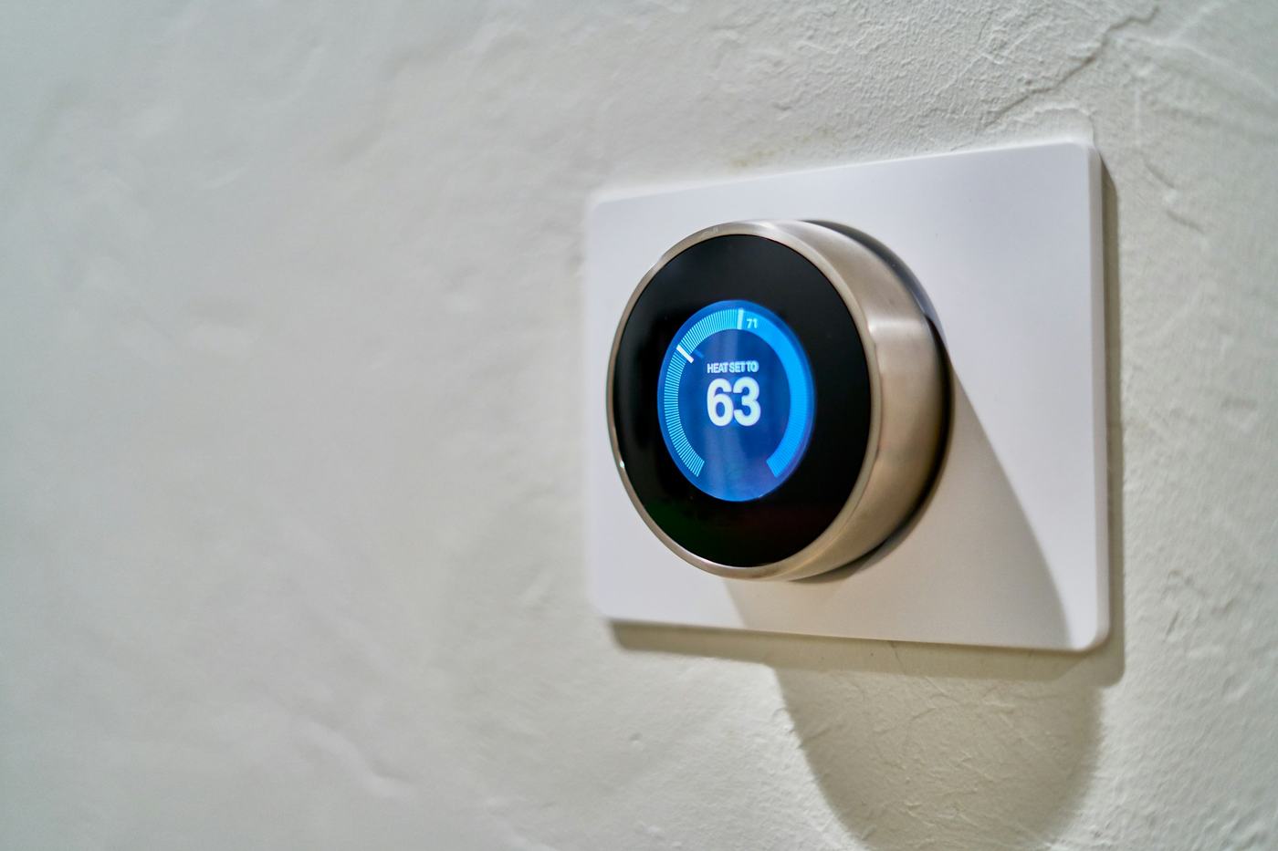 Smart thermostat controlling a home's air conditioning